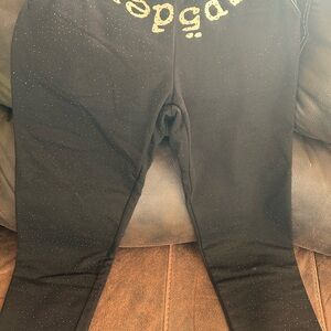 Black Sp5der sweatpants